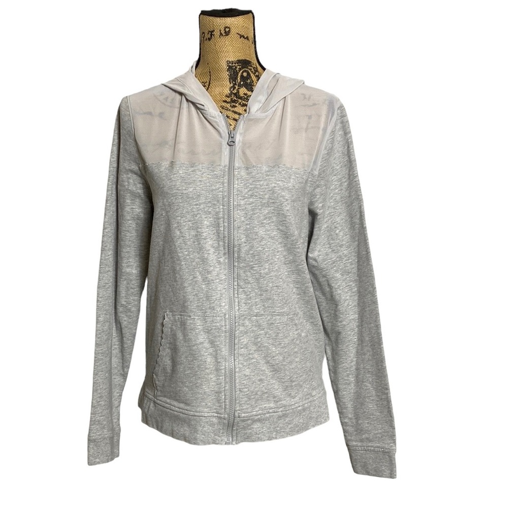 Victoria Sport Grey Mesh Zip Up Hoodie S